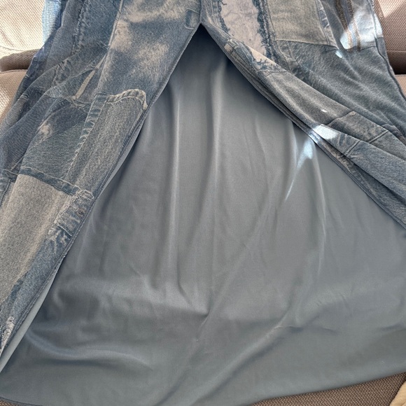 Zara Denim Print Long Sleeve Dress Size S - Picture 15 of 16